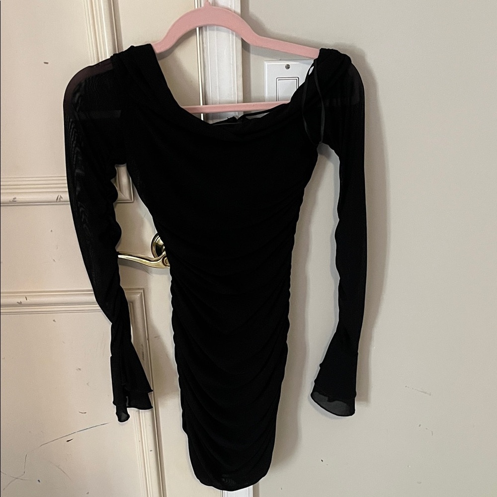 Princess Polly Elegant Black Long Sleeve Dress